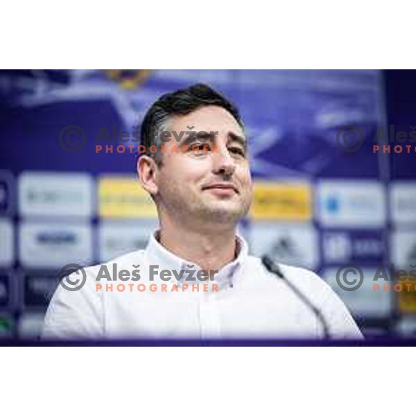 Cem Basgul during press conference in Ljudski vrt, Maribor, Slovenia on June 12, 2025. Photo: Jure Banfi