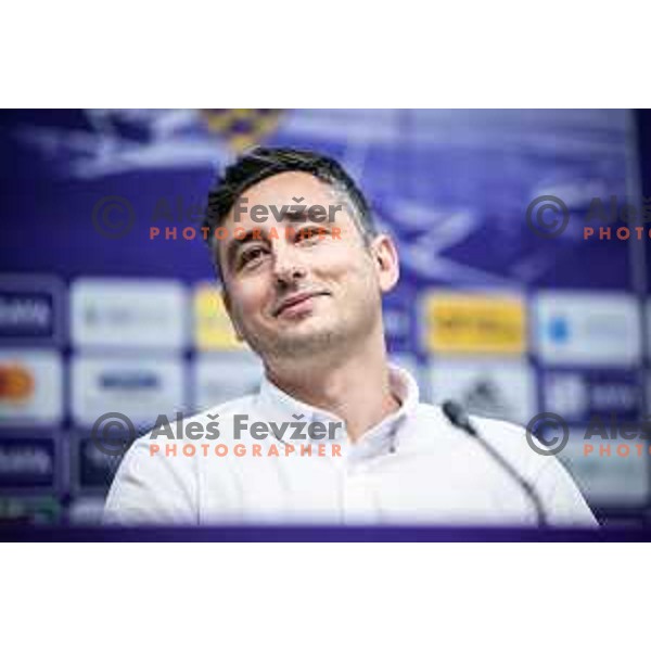 Cem Basgul during press conference in Ljudski vrt, Maribor, Slovenia on June 12, 2025. Photo: Jure Banfi