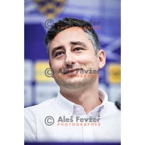 Cem Basgul during press conference in Ljudski vrt, Maribor, Slovenia on June 12, 2025. Photo: Jure Banfi