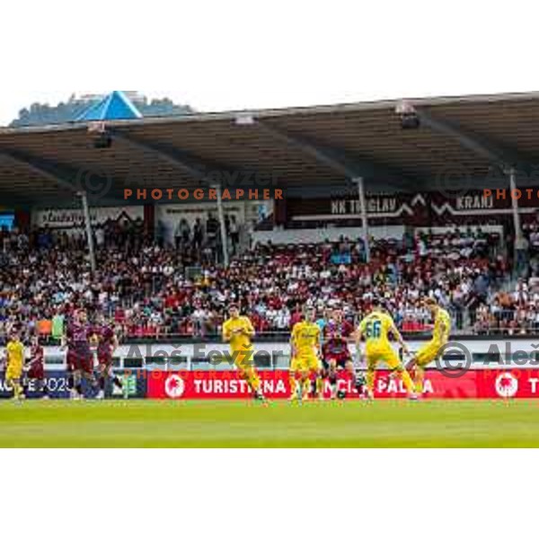 in action during second match of Qualifications for Prva liga Telemach 2025/2026 between Triglav and Domzale in Kranj, Slovenia on June 1, 2025