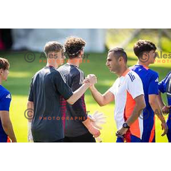 Players of NK Maribor during training in Ljudski vrt, Maribor, Slovenia on June 13, 2025. Photo: Jure Banfi