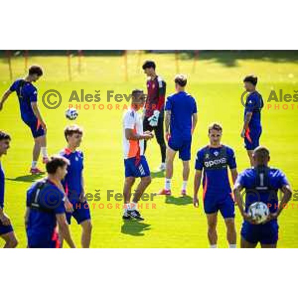 Players of NK Maribor during training in Ljudski vrt, Maribor, Slovenia on June 13, 2025. Photo: Jure Banfi