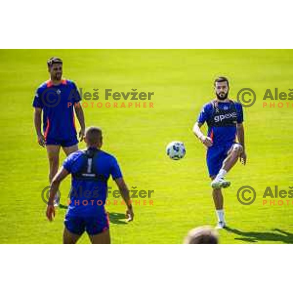 Players of NK Maribor during training in Ljudski vrt, Maribor, Slovenia on June 13, 2025. Photo: Jure Banfi