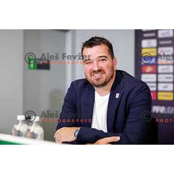 Goran Boromisa during NK Olimpija press conference before start of 2025/2026 football season in Ljubljana, Slovenia on July 13, 2025