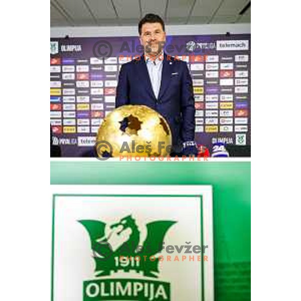 Igor Barisic of NK Olimpija during press conference in Ljubljana, Slovenia on July 13, 2025