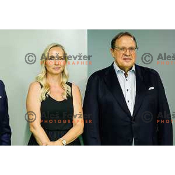 Adam Delius during NK Olimpija press conference in Ljubljana, Slovenia on July 13, 2025