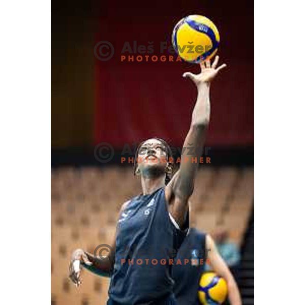 Neneh Sillah in action during CEV Women Volleyball European Golden League 2025 match between Greece and Slovenia in Rdeca dvorana, Velenje, Slovenia on June 13, 2025. Photo: Jure Banfi
