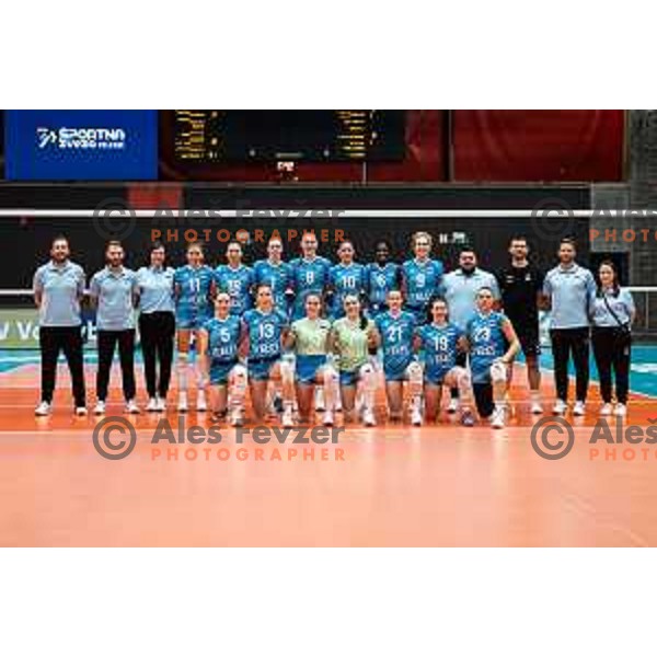 Team Slovenia before CEV Women Volleyball European Golden League 2025 match between Greece and Slovenia in Rdeca dvorana, Velenje, Slovenia on June 13, 2025. Photo: Jure Banfi