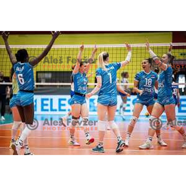 in action during CEV Women Volleyball European Golden League 2025 match between Greece and Slovenia in Rdeca dvorana, Velenje, Slovenia on June 13, 2025. Photo: Jure Banfi