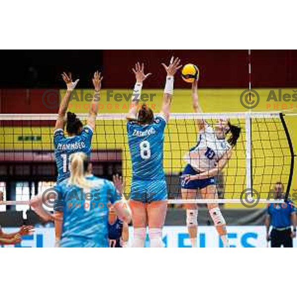 in action during CEV Women Volleyball European Golden League 2025 match between Greece and Slovenia in Rdeca dvorana, Velenje, Slovenia on June 13, 2025. Photo: Jure Banfi