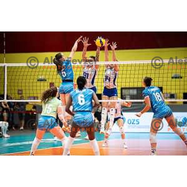 in action during CEV Women Volleyball European Golden League 2025 match between Greece and Slovenia in Rdeca dvorana, Velenje, Slovenia on June 13, 2025. Photo: Jure Banfi