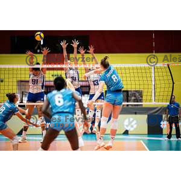 in action during CEV Women Volleyball European Golden League 2025 match between Greece and Slovenia in Rdeca dvorana, Velenje, Slovenia on June 13, 2025. Photo: Jure Banfi
