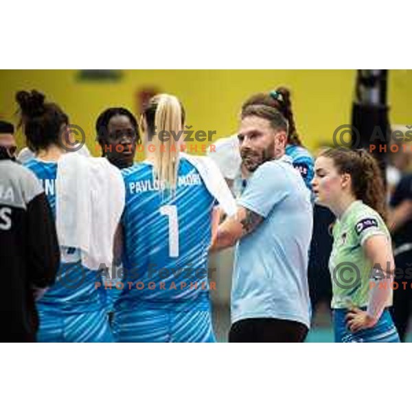 in action during CEV Women Volleyball European Golden League 2025 match between Greece and Slovenia in Rdeca dvorana, Velenje, Slovenia on June 13, 2025. Photo: Jure Banfi