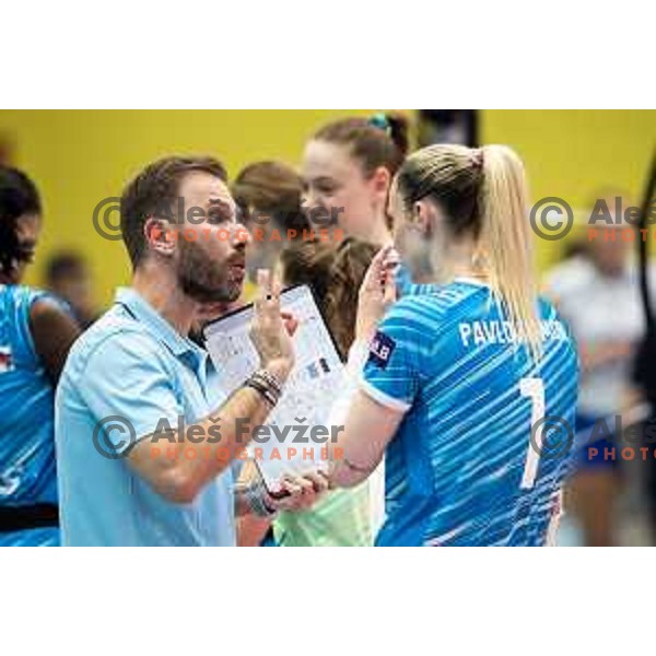in action during CEV Women Volleyball European Golden League 2025 match between Greece and Slovenia in Rdeca dvorana, Velenje, Slovenia on June 13, 2025. Photo: Jure Banfi