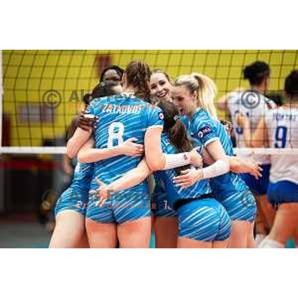 in action during CEV Women Volleyball European Golden League 2025 match between Greece and Slovenia in Rdeca dvorana, Velenje, Slovenia on June 13, 2025. Photo: Jure Banfi