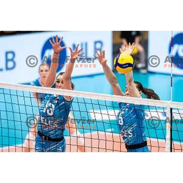 in action during CEV Women Volleyball European Golden League 2025 match between Greece and Slovenia in Rdeca dvorana, Velenje, Slovenia on June 13, 2025. Photo: Jure Banfi