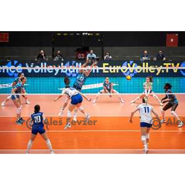 in action during CEV Women Volleyball European Golden League 2025 match between Greece and Slovenia in Rdeca dvorana, Velenje, Slovenia on June 13, 2025. Photo: Jure Banfi