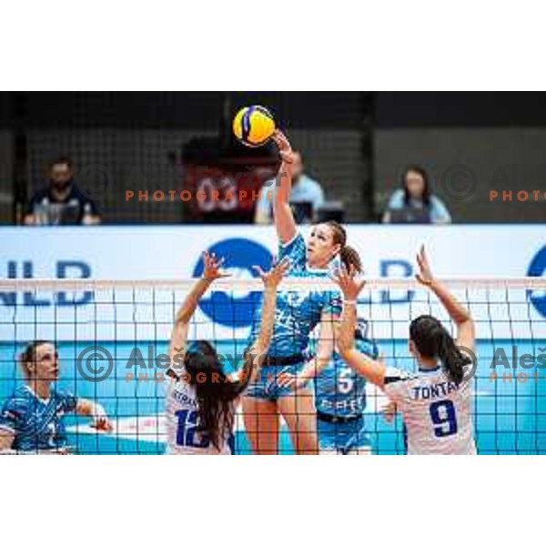 in action during CEV Women Volleyball European Golden League 2025 match between Greece and Slovenia in Rdeca dvorana, Velenje, Slovenia on June 13, 2025. Photo: Jure Banfi