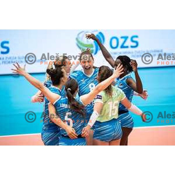 in action during CEV Women Volleyball European Golden League 2025 match between Greece and Slovenia in Rdeca dvorana, Velenje, Slovenia on June 13, 2025. Photo: Jure Banfi