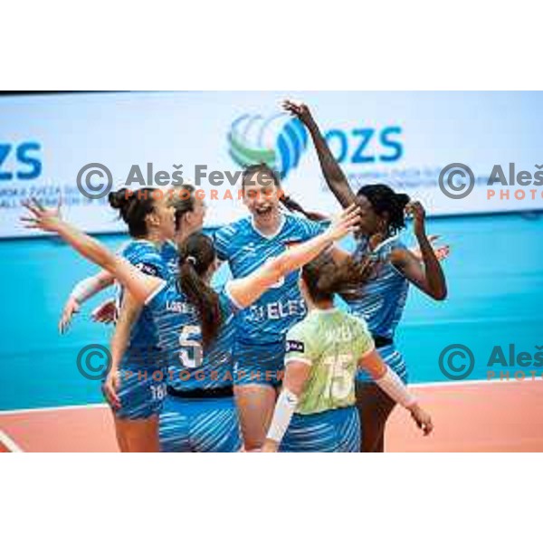 in action during CEV Women Volleyball European Golden League 2025 match between Greece and Slovenia in Rdeca dvorana, Velenje, Slovenia on June 13, 2025. Photo: Jure Banfi