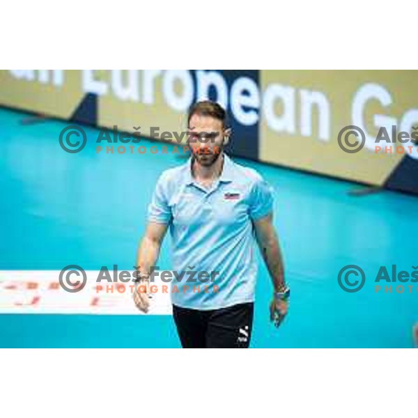 in action during CEV Women Volleyball European Golden League 2025 match between Greece and Slovenia in Rdeca dvorana, Velenje, Slovenia on June 13, 2025. Photo: Jure Banfi