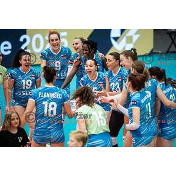 in action during CEV Women Volleyball European Golden League 2025 match between Greece and Slovenia in Rdeca dvorana, Velenje, Slovenia on June 13, 2025. Photo: Jure Banfi