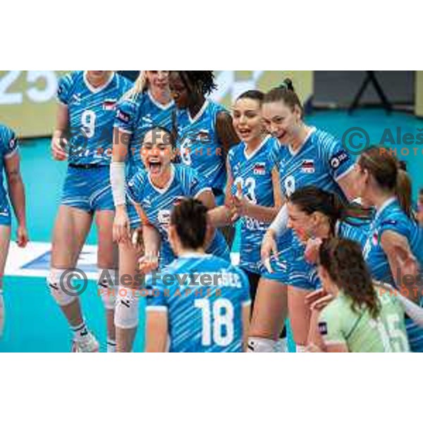 in action during CEV Women Volleyball European Golden League 2025 match between Greece and Slovenia in Rdeca dvorana, Velenje, Slovenia on June 13, 2025. Photo: Jure Banfi
