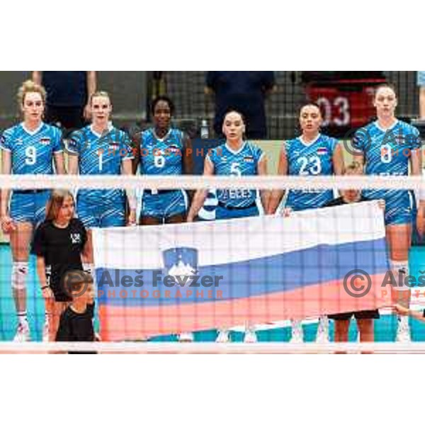 in action during CEV Women Volleyball European Golden League 2025 match between Greece and Slovenia in Rdeca dvorana, Velenje, Slovenia on June 13, 2025. Photo: Jure Banfi