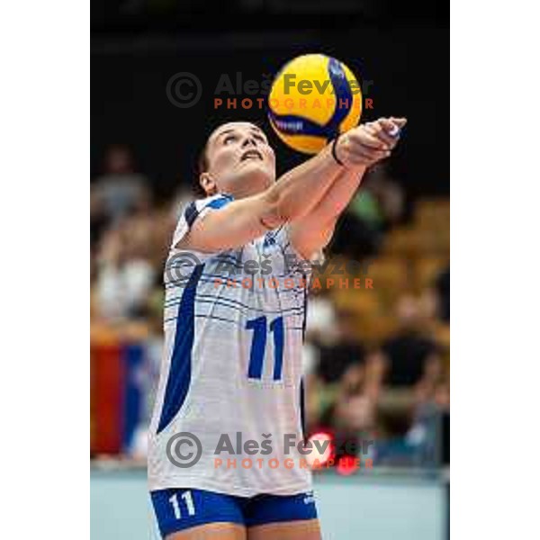 in action during CEV Women Volleyball European Golden League 2025 match between Greece and Slovenia in Rdeca dvorana, Velenje, Slovenia on June 13, 2025. Photo: Jure Banfi