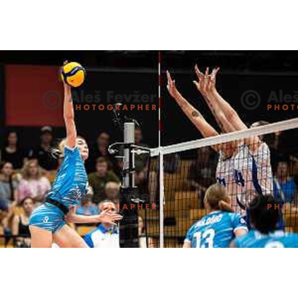 Mija Siftar in action during CEV Women Volleyball European Golden League 2025 match between Greece and Slovenia in Rdeca dvorana, Velenje, Slovenia on June 13, 2025. Photo: Jure Banfi