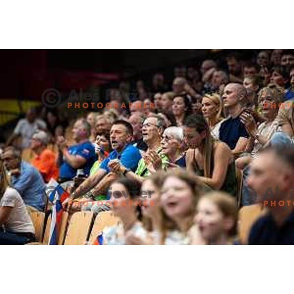 Fans during CEV Women Volleyball European Golden League 2025 match between Greece and Slovenia in Rdeca dvorana, Velenje, Slovenia on June 13, 2025. Photo: Jure Banfi