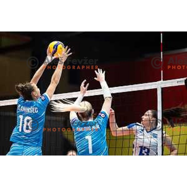 in action during CEV Women Volleyball European Golden League 2025 match between Greece and Slovenia in Rdeca dvorana, Velenje, Slovenia on June 13, 2025. Photo: Jure Banfi