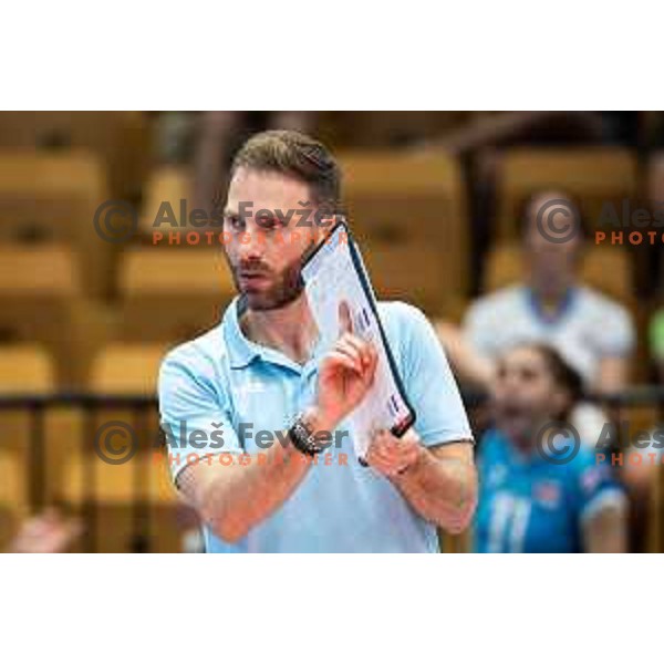 in action during CEV Women Volleyball European Golden League 2025 match between Greece and Slovenia in Rdeca dvorana, Velenje, Slovenia on June 13, 2025. Photo: Jure Banfi