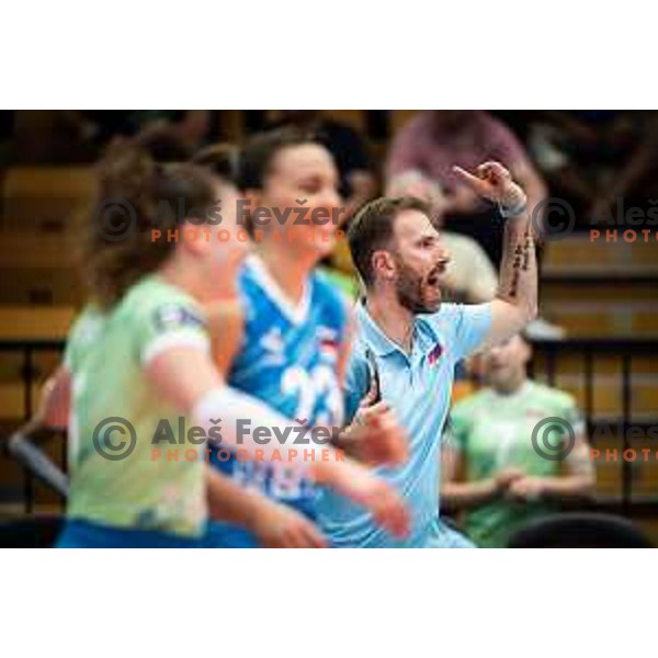in action during CEV Women Volleyball European Golden League 2025 match between Greece and Slovenia in Rdeca dvorana, Velenje, Slovenia on June 13, 2025. Photo: Jure Banfi