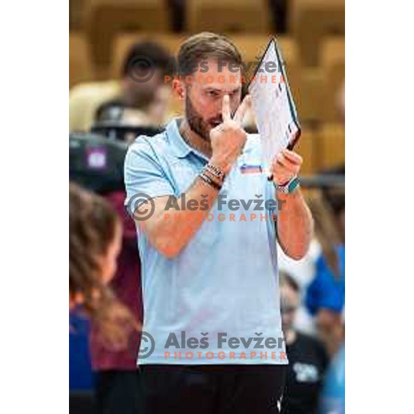 in action during CEV Women Volleyball European Golden League 2025 match between Greece and Slovenia in Rdeca dvorana, Velenje, Slovenia on June 13, 2025. Photo: Jure Banfi
