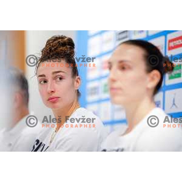 Jessica Shepard during press conference before women’s Eurobasket 2025 in Radisson Blu Hotel, Ljubljana, Slovenia on June 15, 2025.