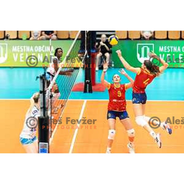 in action during CEV Women Volleyball European Golden League 2025 match between Slovenia and Spain in Rdeca dvorana, Velenje, Slovenia on June 15, 2025. Photo: Jure Banfi