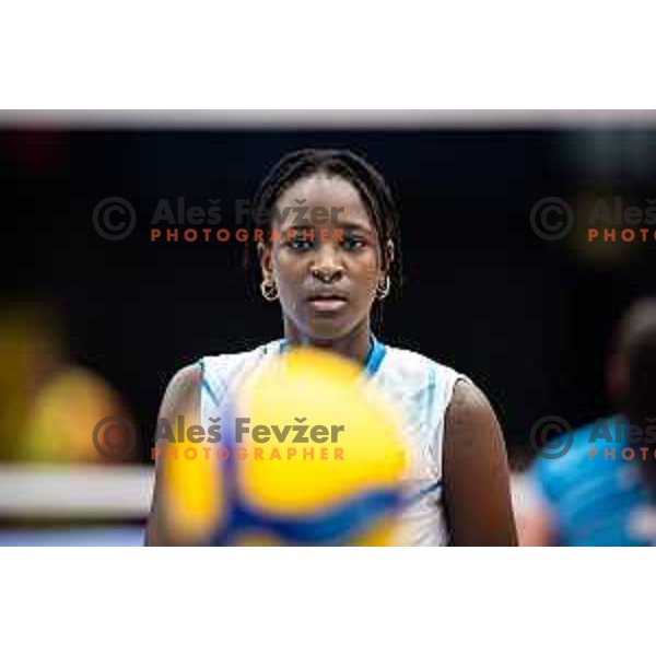 Fatoumatta Sillah in action during CEV Women Volleyball European Golden League 2025 match between Slovenia and Spain in Rdeca dvorana, Velenje, Slovenia on June 15, 2025. Photo: Jure Banfi