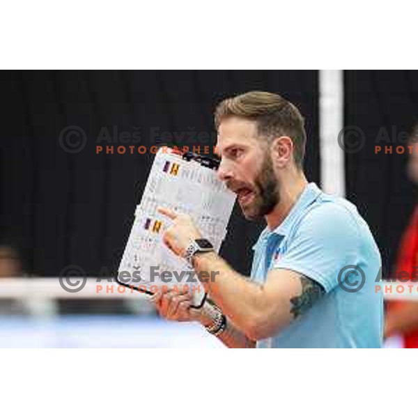 Alessandro Orefice, head coach of team Slovenia during CEV Women Volleyball European Golden League 2025 match between Slovenia and Spain in Rdeca dvorana, Velenje, Slovenia on June 15, 2025. Photo: Jure Banfi