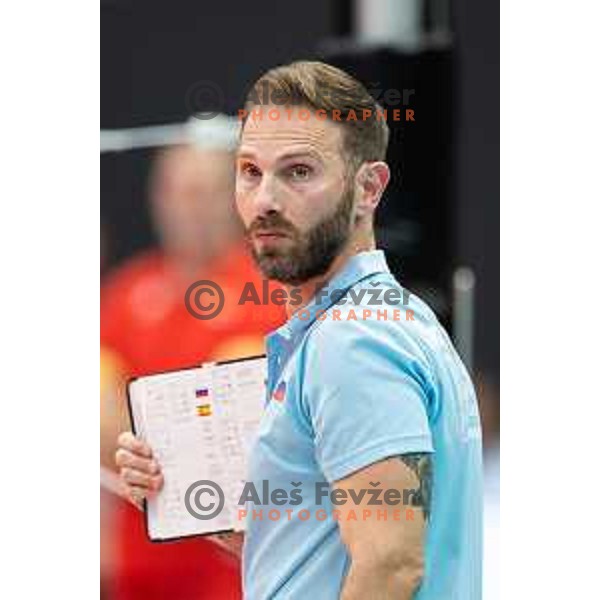 Alessandro Orefice, head coach of team Slovenia during CEV Women Volleyball European Golden League 2025 match between Slovenia and Spain in Rdeca dvorana, Velenje, Slovenia on June 15, 2025. Photo: Jure Banfi