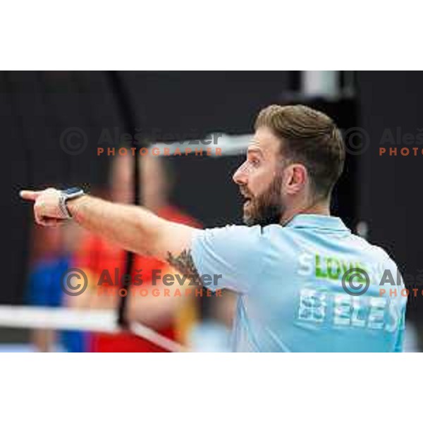 Alessandro Orefice, head coach of team Slovenia during CEV Women Volleyball European Golden League 2025 match between Slovenia and Spain in Rdeca dvorana, Velenje, Slovenia on June 15, 2025. Photo: Jure Banfi