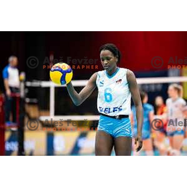 Fatoumatta Sillah in action during CEV Women Volleyball European Golden League 2025 match between Slovenia and Spain in Rdeca dvorana, Velenje, Slovenia on June 15, 2025. Photo: Jure Banfi