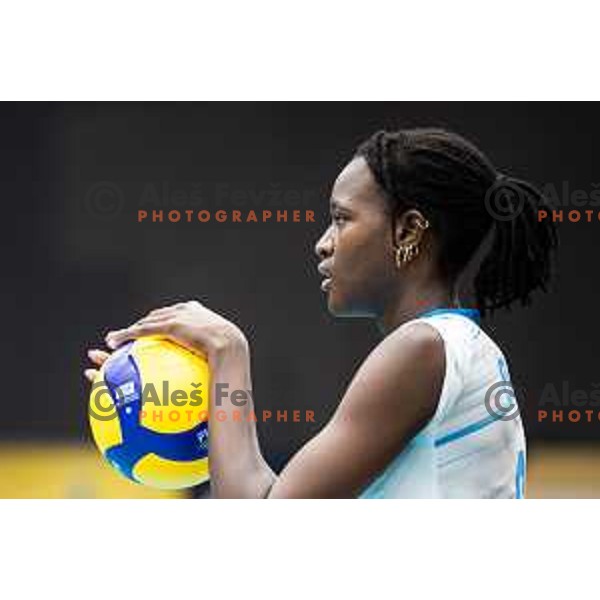Fatoumatta Sillah in action during CEV Women Volleyball European Golden League 2025 match between Slovenia and Spain in Rdeca dvorana, Velenje, Slovenia on June 15, 2025. Photo: Jure Banfi