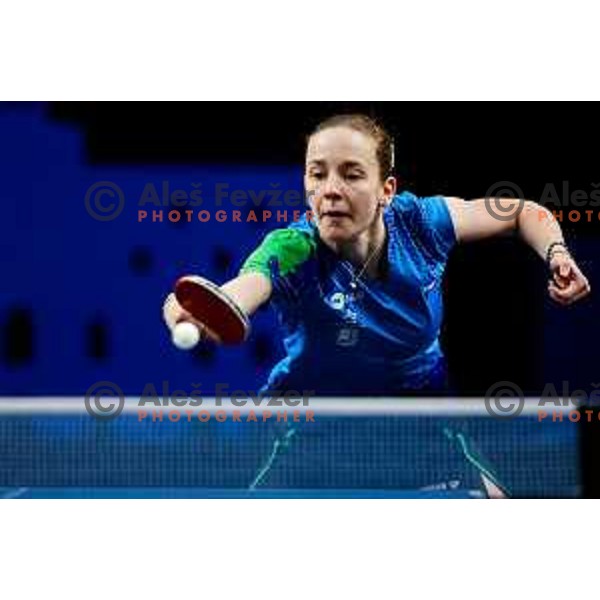 Ana Tofant during WTT Star Contender Ljubljana 2025 in Tivoli Hall Ljubljana, Slovenia on June 19, 2025.