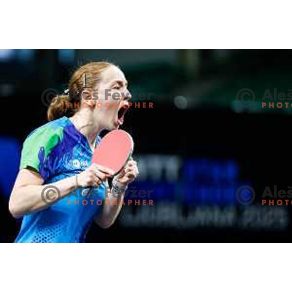 Ana Tofant during WTT Star Contender Ljubljana 2025 in Tivoli Hall Ljubljana, Slovenia on June 19, 2025.