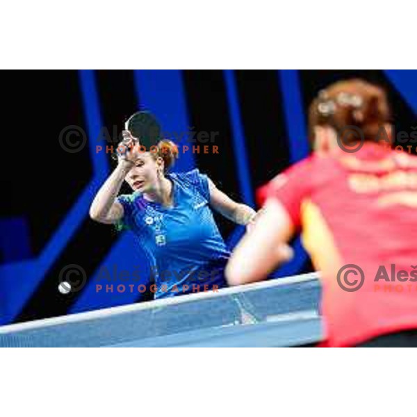 Ana Tofant during WTT Star Contender Ljubljana 2025 in Tivoli Hall Ljubljana, Slovenia on June 19, 2025.