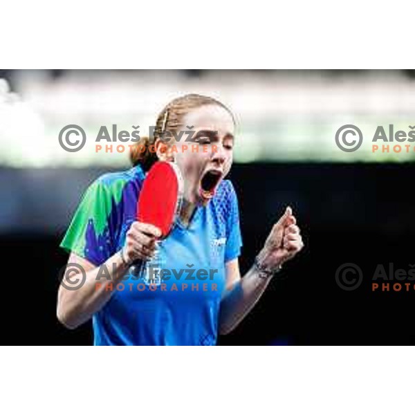 Ana Tofant during WTT Star Contender Ljubljana 2025 in Tivoli Hall Ljubljana, Slovenia on June 19, 2025.