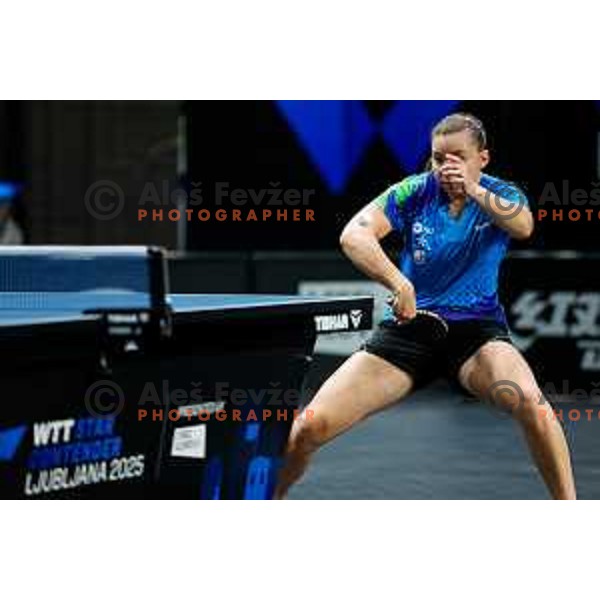 Lara Opeka during WTT Star Contender Ljubljana 2025 in Tivoli Hall Ljubljana, Slovenia on June 19, 2025.