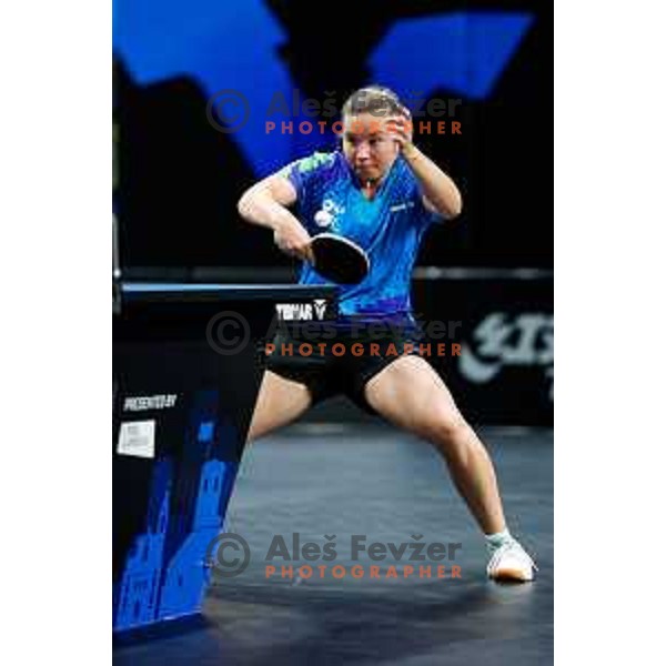 Lara Opeka during WTT Star Contender Ljubljana 2025 in Tivoli Hall Ljubljana, Slovenia on June 19, 2025.