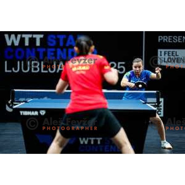 Lara Opeka during WTT Star Contender Ljubljana 2025 in Tivoli Hall Ljubljana, Slovenia on June 19, 2025.